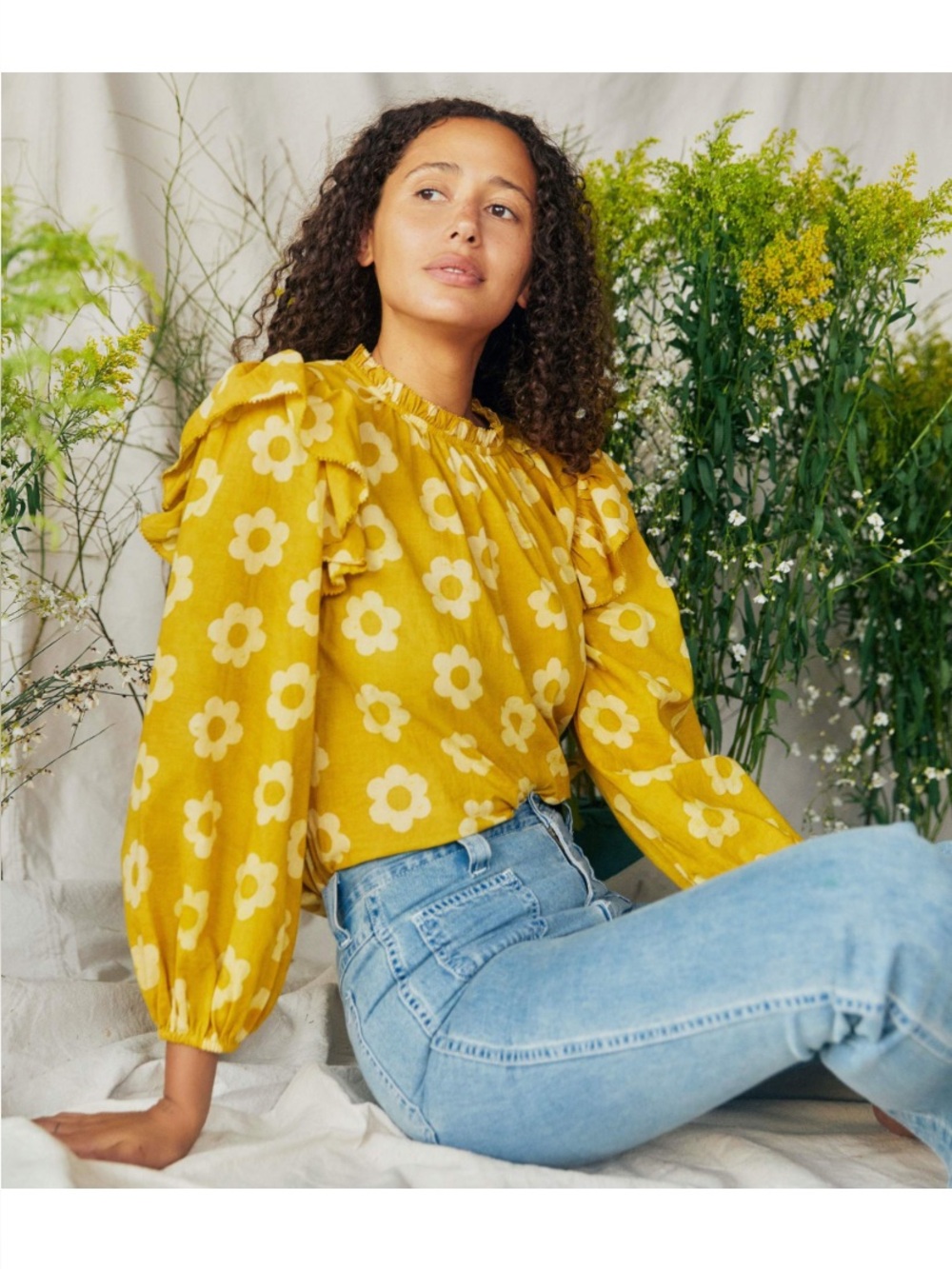 CHRISTY DAWN Alexandra blouse in sunshine daisy